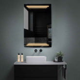 Specchio LED Verticale | Controllo tramite interruttore a muro | Luce bianca calda - Reyze Serie Salono Modello 7